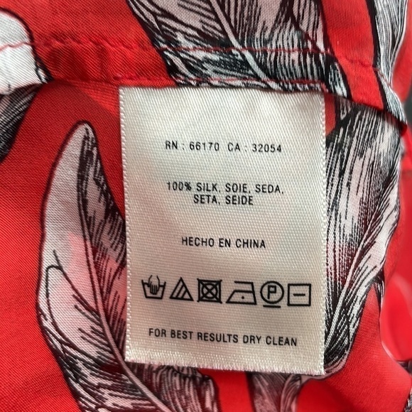 ANTHROPOLOGIE leifsdottir blouse button front 100% silk floral top flowy sz 6 - Picture 7 of 11